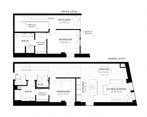 2+E Floor plan at Custom House, St. Paul, Minnesota